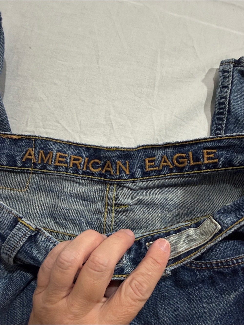 Y2K American Eagle Outfitters Men’s Blue Boot-Cut Jeans - Picture 2 of 9